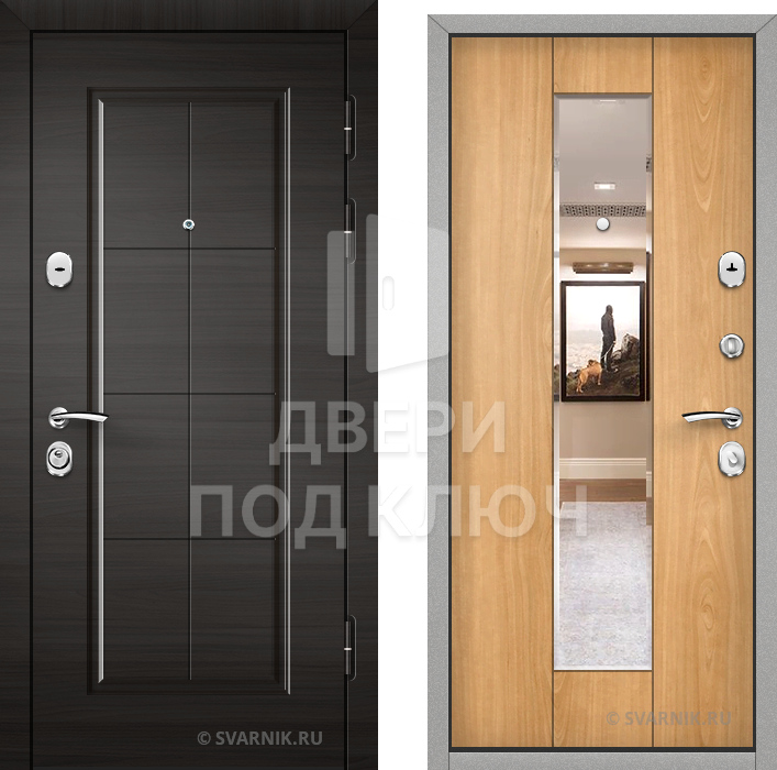 Входная дверь с зеркалом на дачу ДПК-10552
